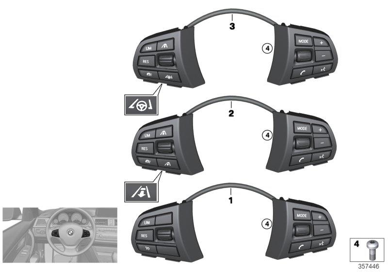 Schakelaar stuurwiel multifunct.  Basis