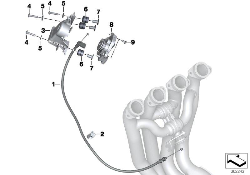 Steleenh.  uitl. gasklep interferentiepijp