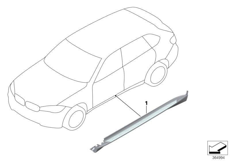 Na-inbouw aluminium treeplank