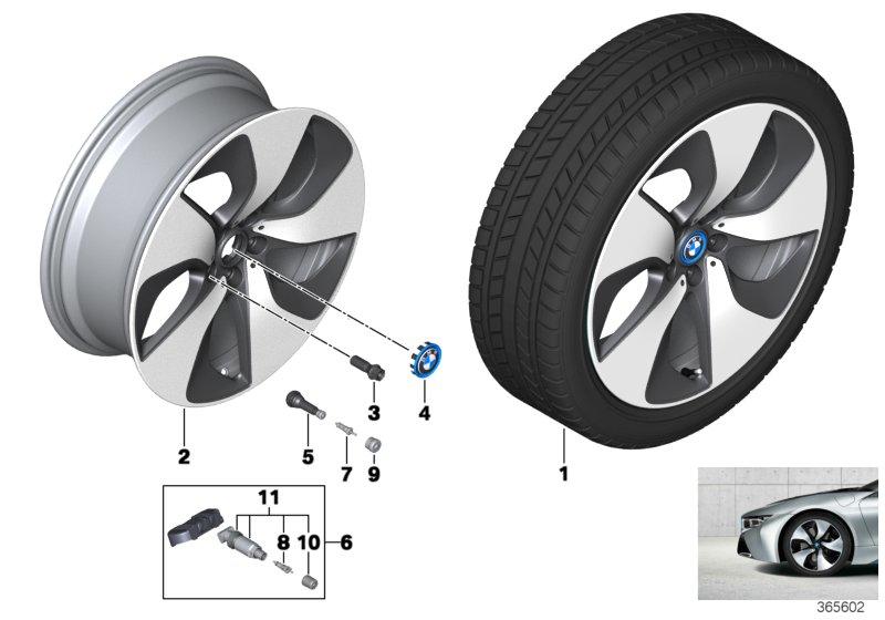 BMW i LM-velg turbinestyling 444 - 20''