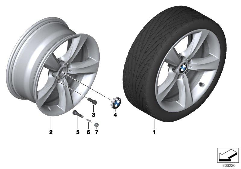 BMW LM velg dubbele spaak 606-19''