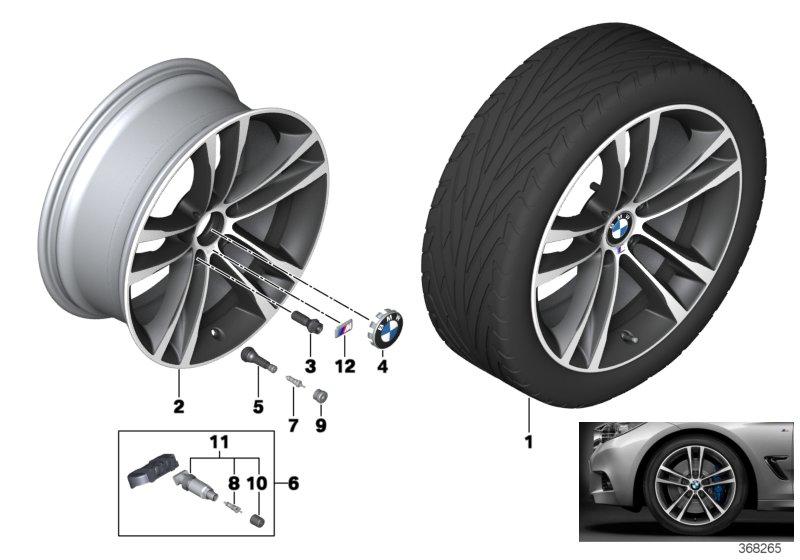 BMW lichtmet.wiel M dub.spaak 598M - 19"