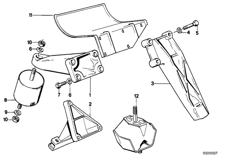 Motorophanging / motordemper