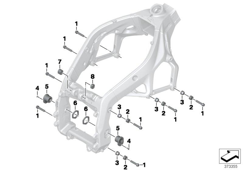 Motorophanging-swingarmdraaipunt