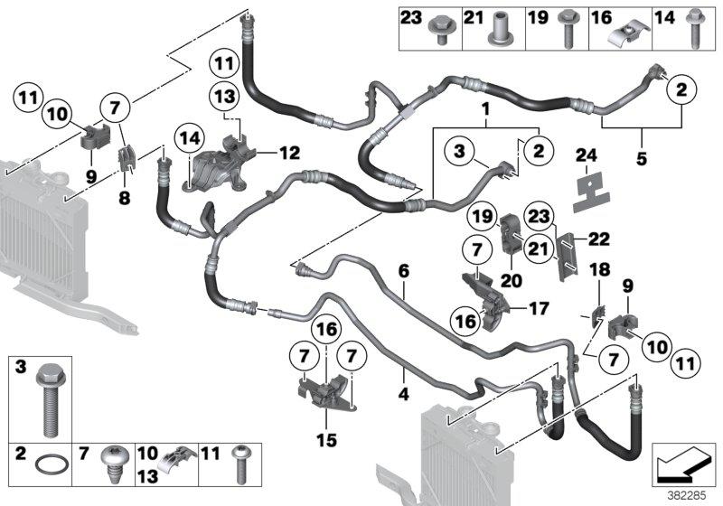 Motoroliekoelerleiding