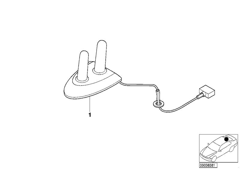 Onderdelen dubbele telefoonantenne