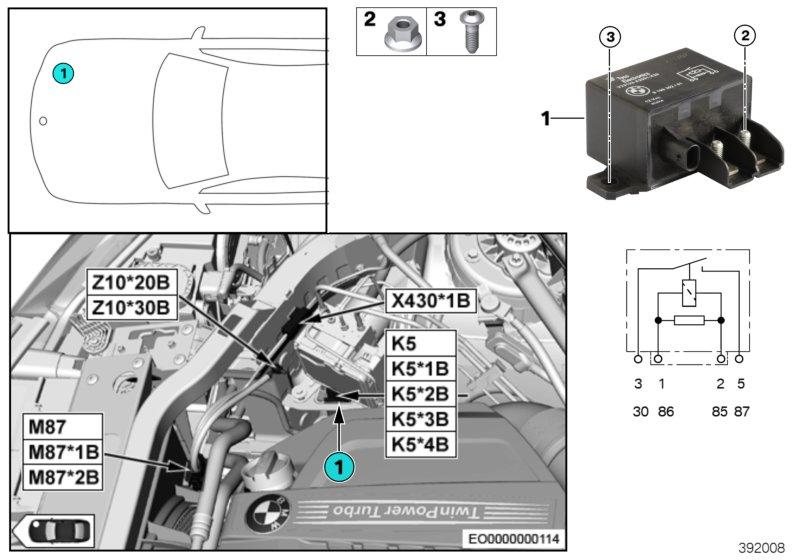 Relais elektrische ventilator motor K5