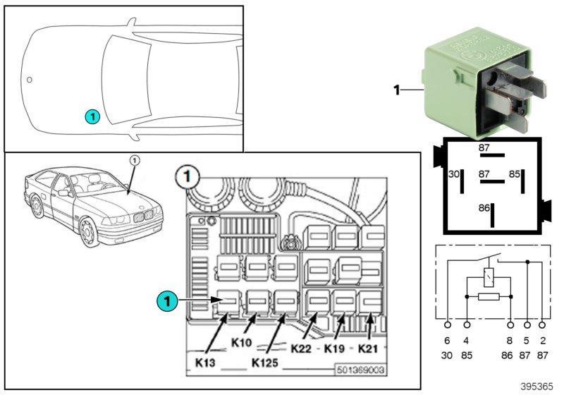 Relais achterruitverwarming K13