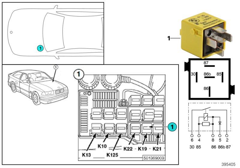 Relais airconditioningcompressor K19