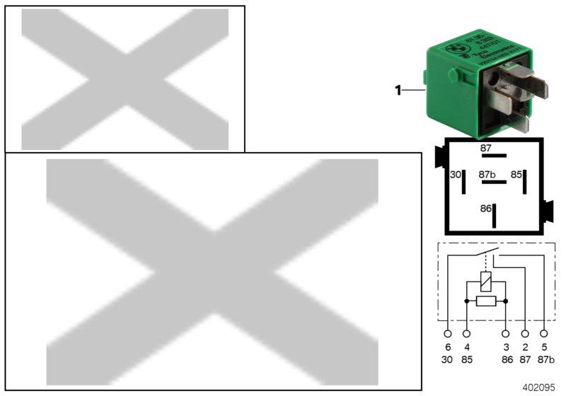 Sluitrelais 2-poligt muntgroen