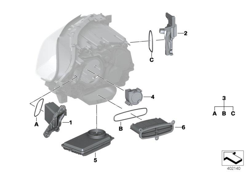 Elektronica-componenten koplamp LED