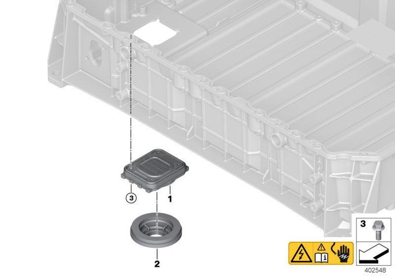 Ontgassingseenh.  hoogvolt.  accueenheid