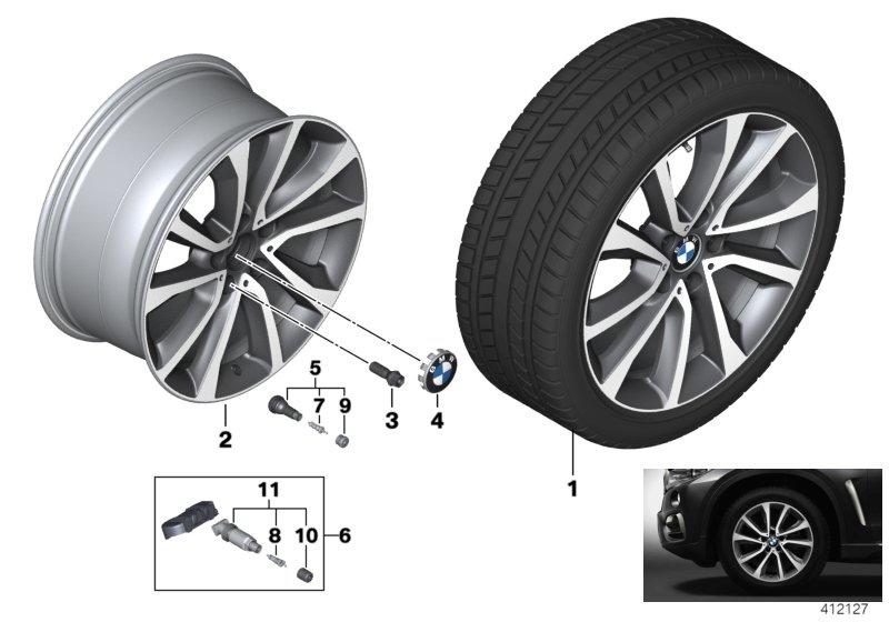 BMW LM-velg V-spaak 595 - 19''