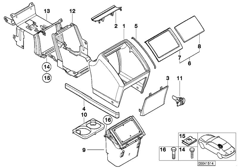 Middenconsole achter