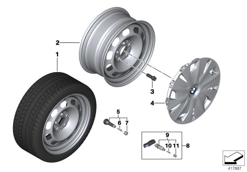 Velg staal stijl 12 - 16" OA