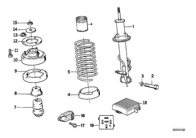 Veerelement achter EDC / niveauregulering