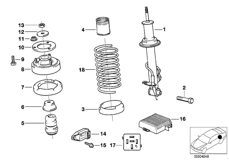 Veerelement achter EDC / stuurtoes.  / sensor