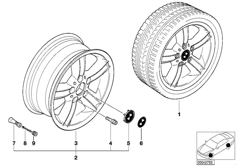 BMW wiel lichtmetaal sterspaak 55