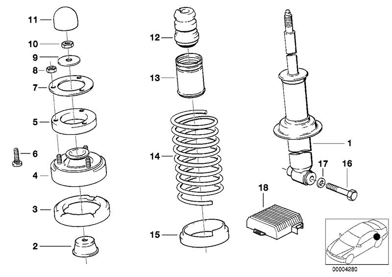 Veerelement achter EDC