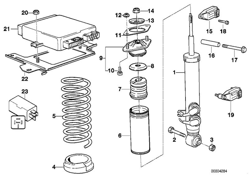 Veerelement achter EDC / stuurtoes.  / sensor