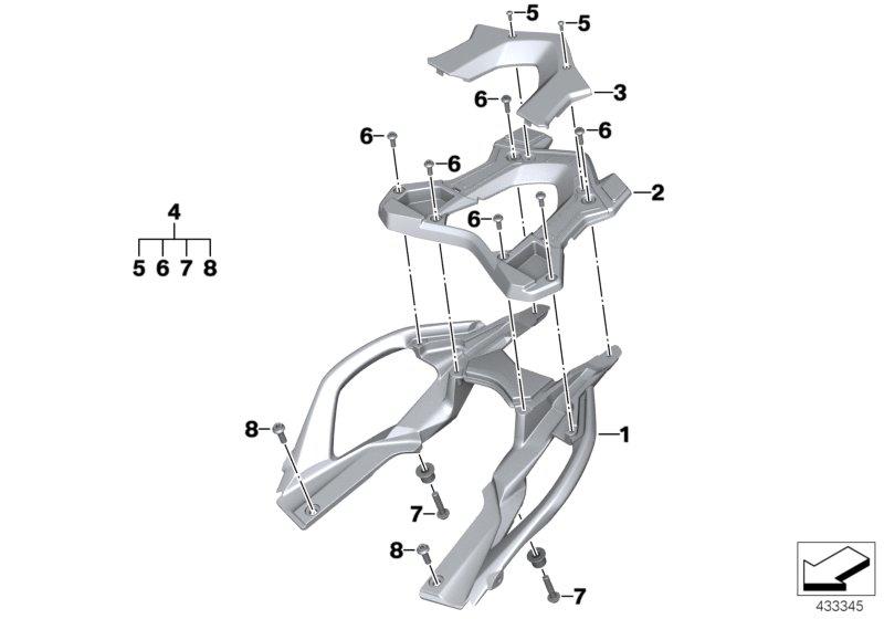 Steun v top case