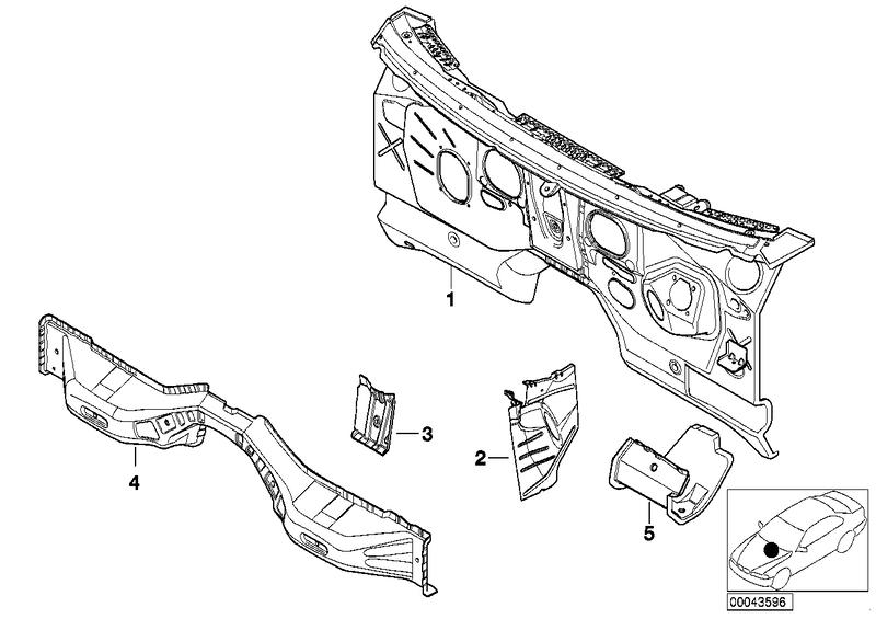 Frontwand, onderdelen