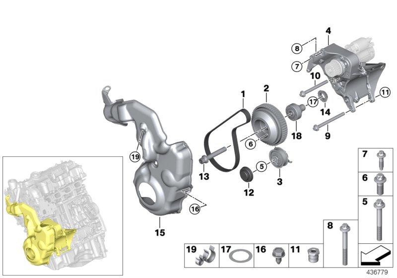 Riemaandrijving startmotor