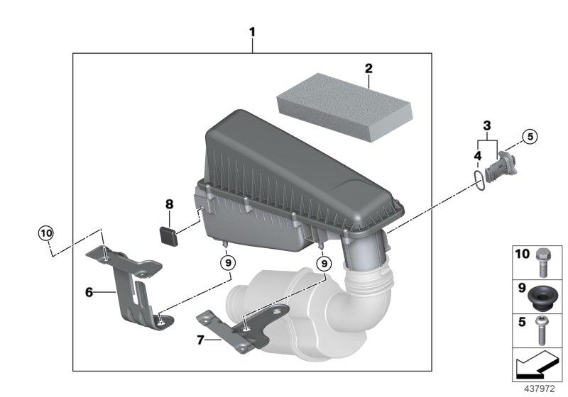 Inlaatluchtdemper / Filterelement / HFM