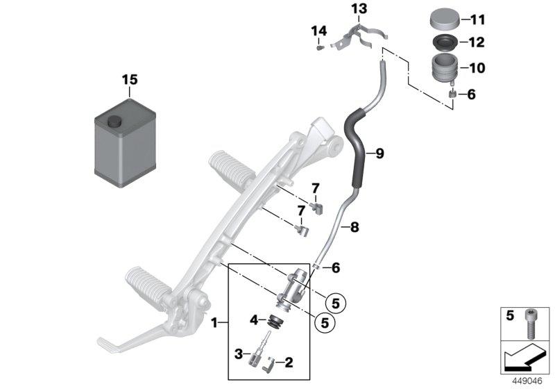 Hoofdremcilinder achter Integral ABS 2