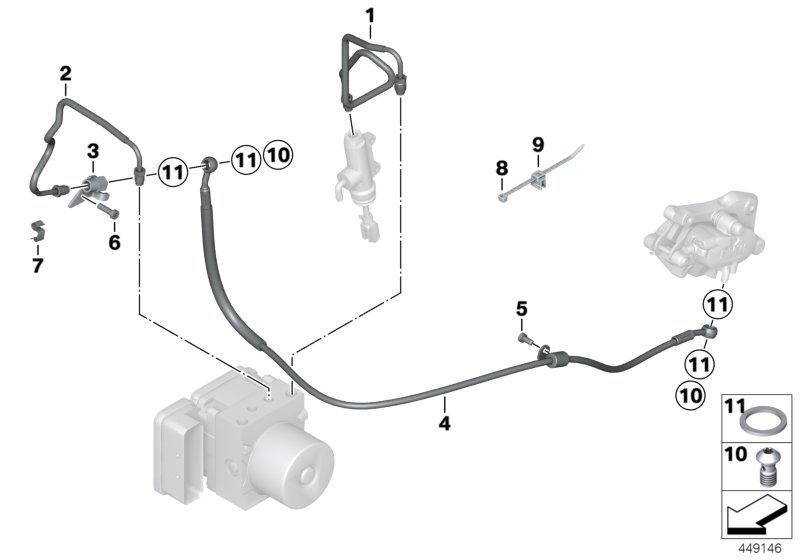 Remleidings achter Integral ABS