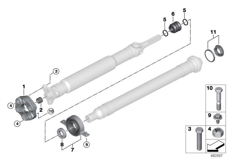 Flexibele koppel./tussenlager/inlegmoer