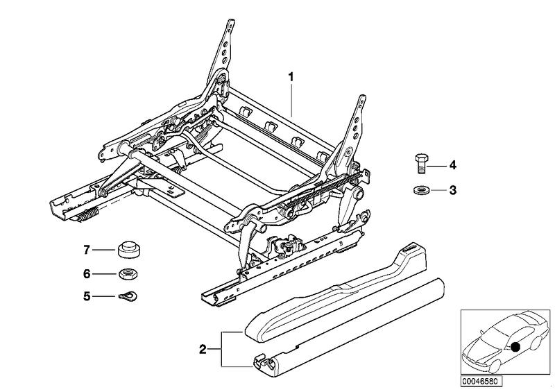 Zitting voor rail zitting mech.  / onderdel