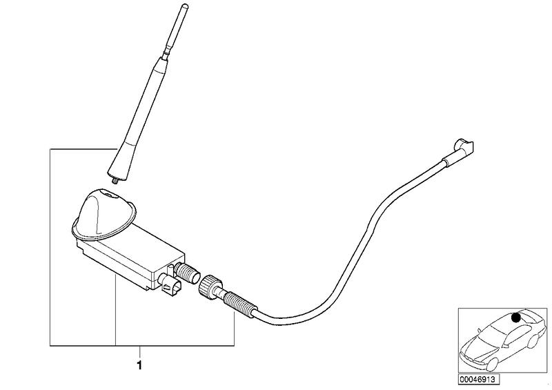 Na-inbouwset zijwandantenne Dualband