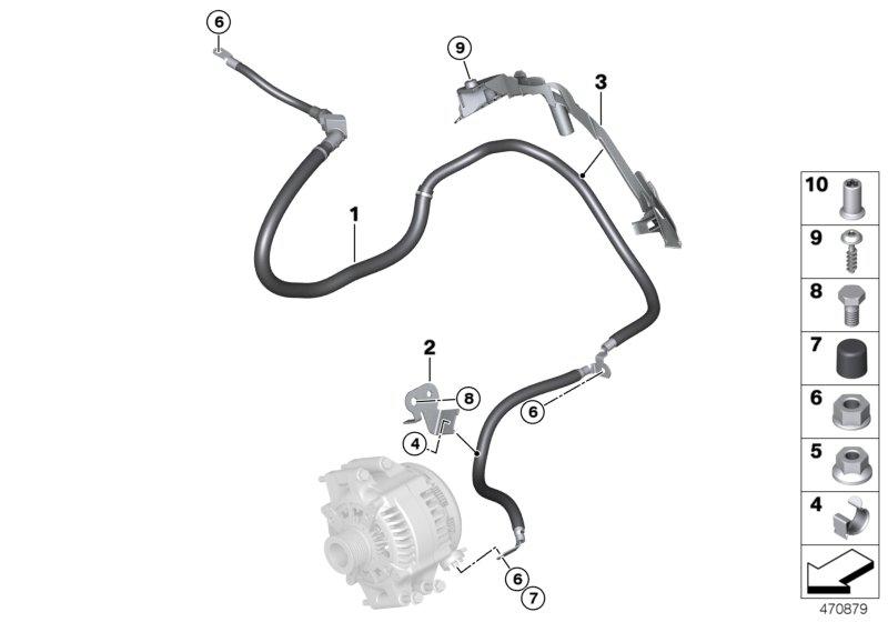 Startmotorkabel  /  Dynamokabel