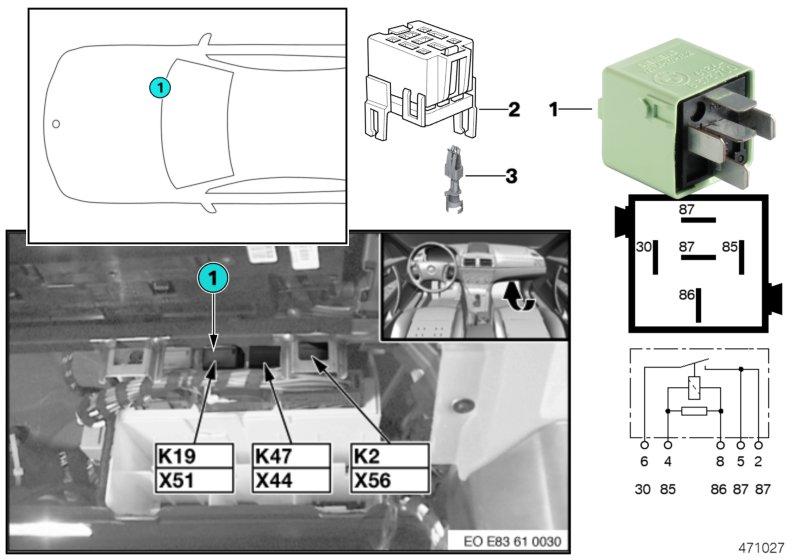 Relais airconditioningcompressor K19