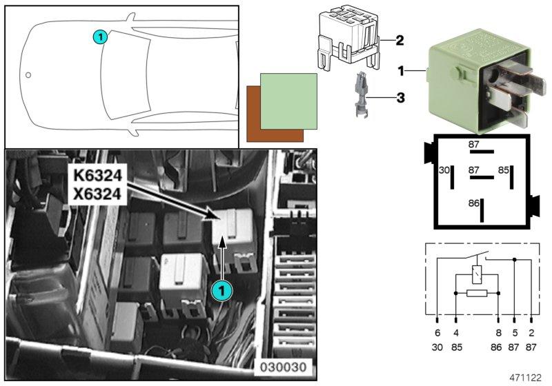 Relais startmotor K6324