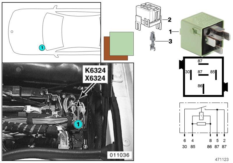 Relais startmotor K6324