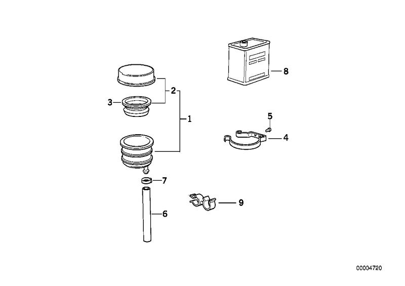 Vloeistofreservoir zonder integral ABS