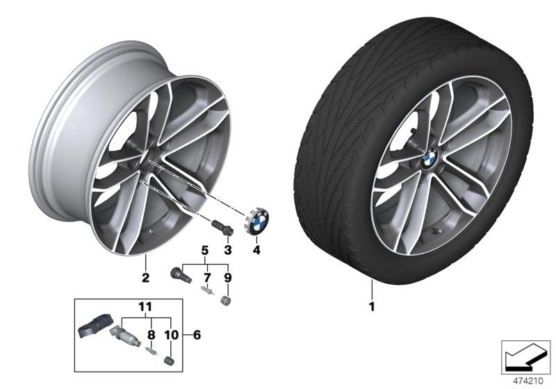 BMW LM wiel dubbele spaak 673 - 19"