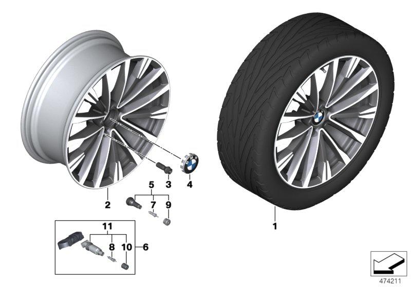 BMW LM wiel dubbele spaak 674 - 19"