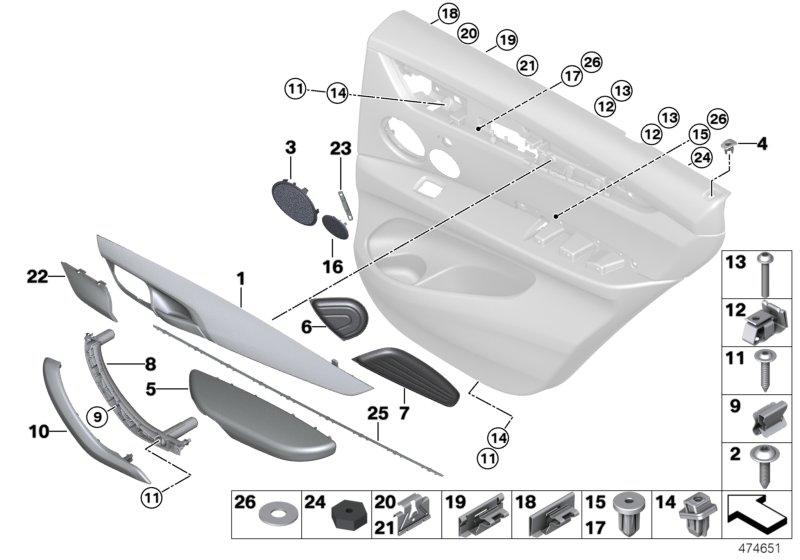 Aanbouwdelen portierbekleding achter