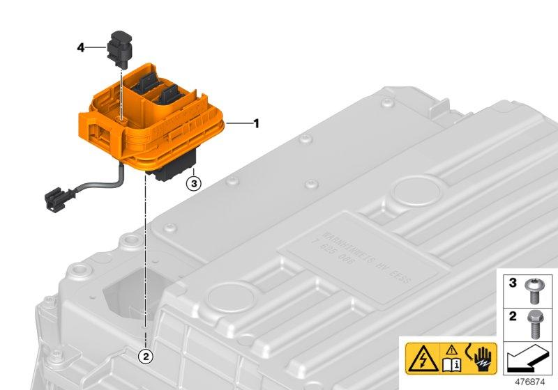 Stekker hoogvoltage accueenheid