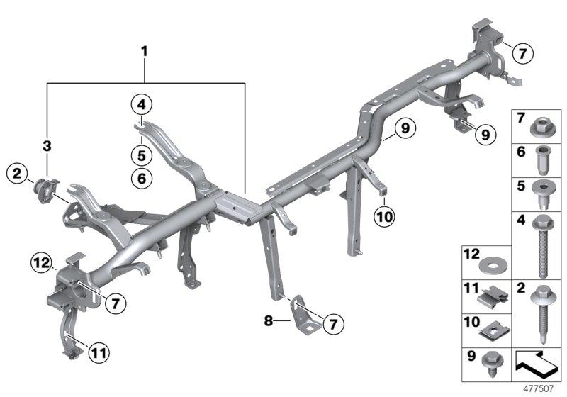 Draagbalk instrument paneel