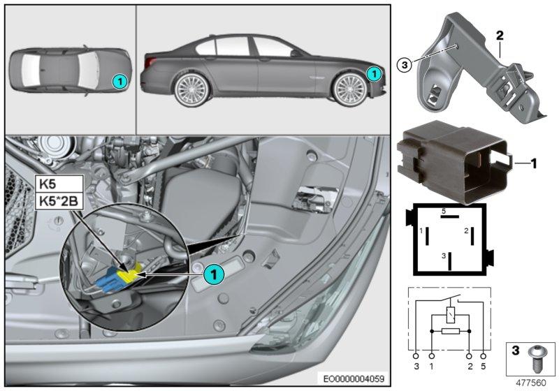 Relais elektrische ventilator motor K5