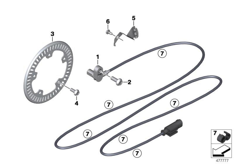 Wieltoerentalsensor voor