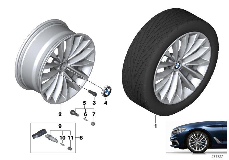 BMW lichtmet. velg W-spaak 632 - 18"