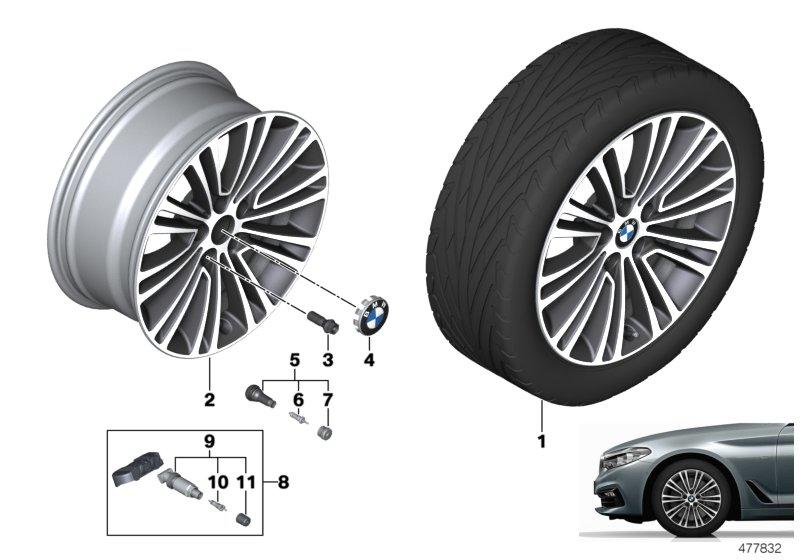 BMW lichtmet. velg dubb. spaak 634 - 18"