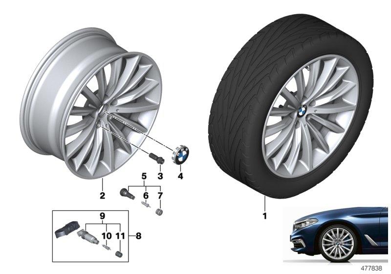 BMW lichtmet. velg veelspaaks 633 - 19"