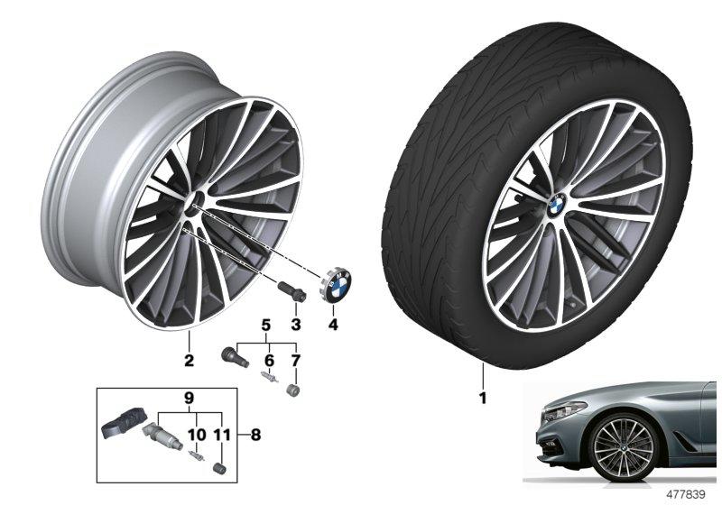 BMW lichtmet.velg V-spaak 635 - 19"