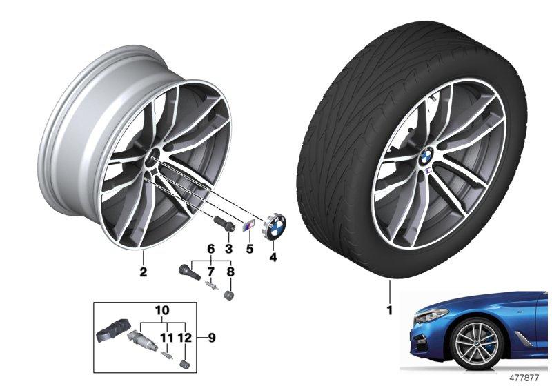 BMW lichtmet. velg dubb. spaak 662M - 18"